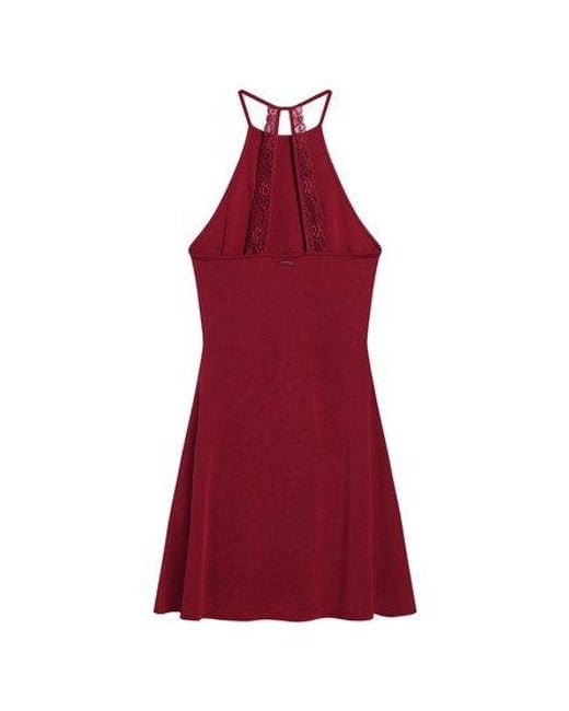 Superdry Fit & Flare Mini-jurk Van Jersey in het Red