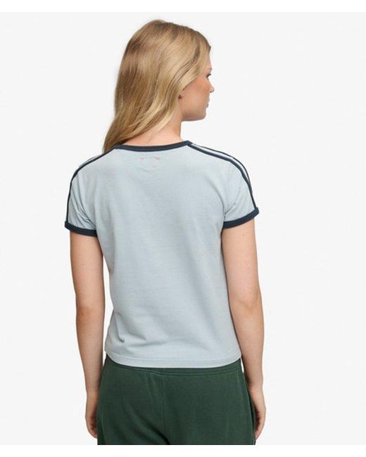 Superdry Blue & Co Athletic Essentials Stripe T-shirt