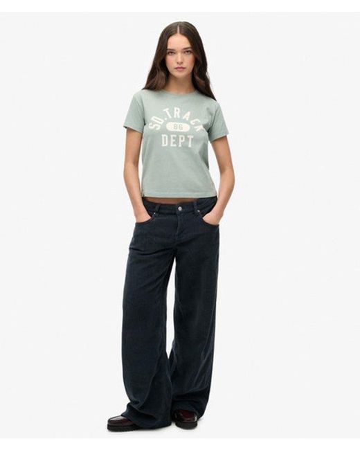 Superdry Gray & Co Athletic Graphic Fitted T-shirt