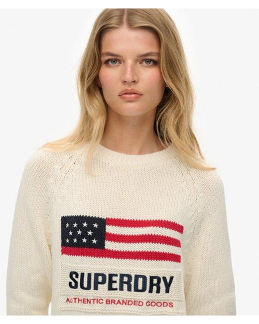 Superdry Natural & Co Americana Crew Knit Jumper