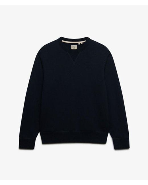 Superdry Blue & Co Essential Stacked Logo Crew Sweatshirt for men