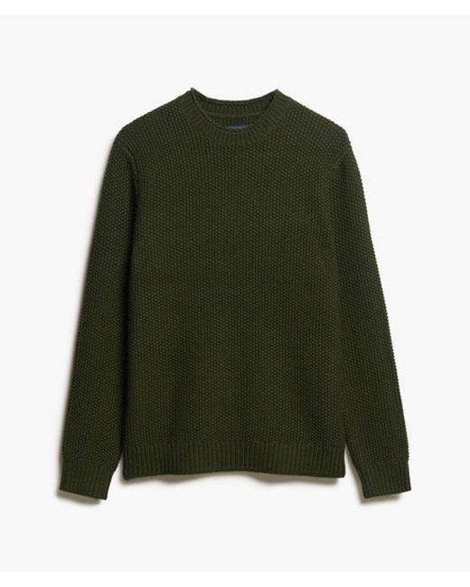 Superdry Green & Co The Merchant Store- Textured Crew Jumper for men