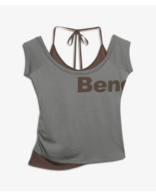 Superdry Gray Bench X & Co Bench Two-in-one Halter Top