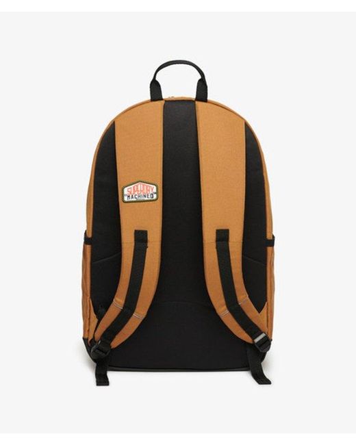 Superdry Orange & Co Logo Badge Patched Montana Backpack