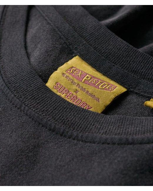 Superdry Gray Sex Pistols Limited Edition Cap Sleeve T-shirt