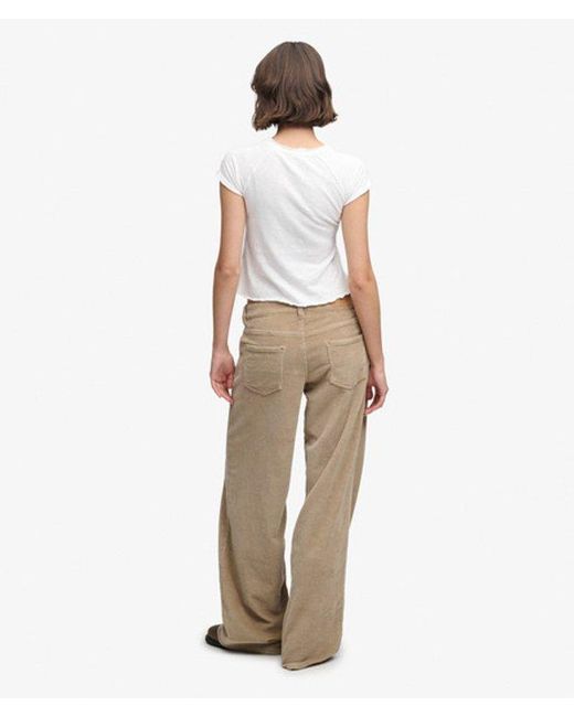 Superdry White & Co Mid Rise baggy Jumbo Cord Pants