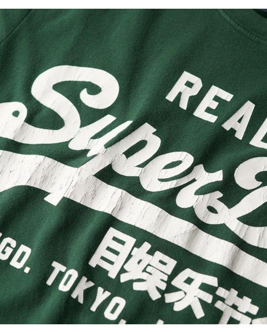 Superdry Green & Co Vintage Logo Graphic T-shirt for men
