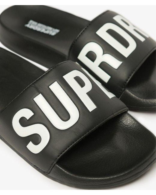Superdry Black & Co Core Vegan Pool Sliders