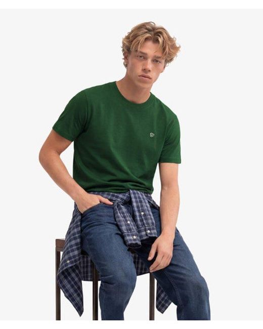 Superdry Green & Co Logo Embroidered T-shirt for men