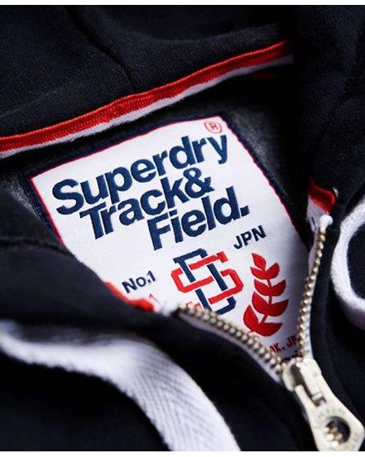 Superdry Blue Track & Field Zip Hoodie Eclipse