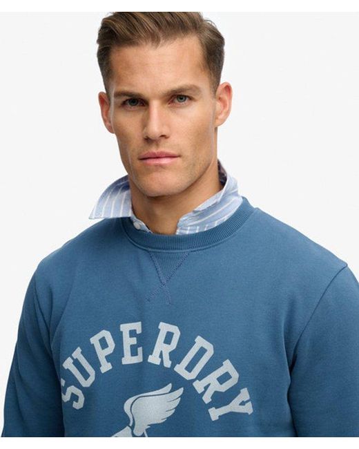 Superdry Blue & Co Athletic Essentials Crew Sweatshirt for men