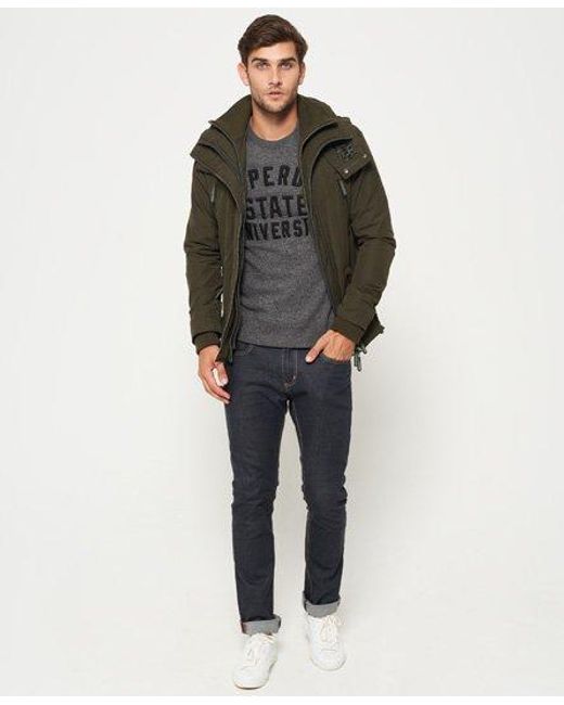 Superdry Black Microfibre Hooded Sd-Wind Attacker Jacket Deep for men