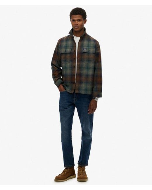 Superdry Black & Co Wool Blend Miller Overshirt for men