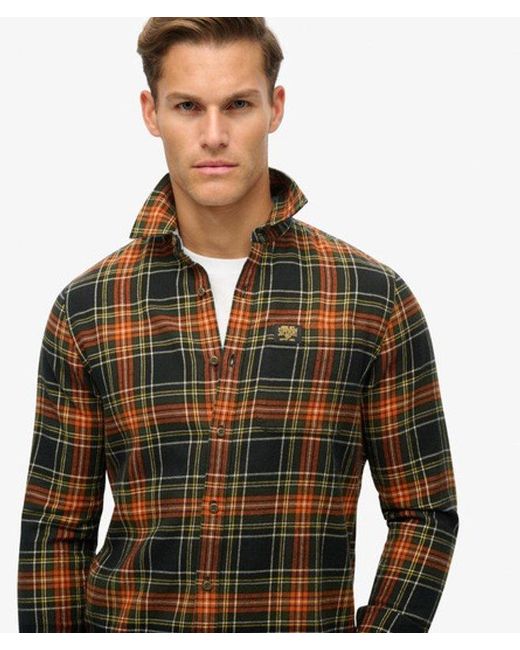 Superdry Orange & Co Long Sleeve Cotton Lumberjack Shirt for men