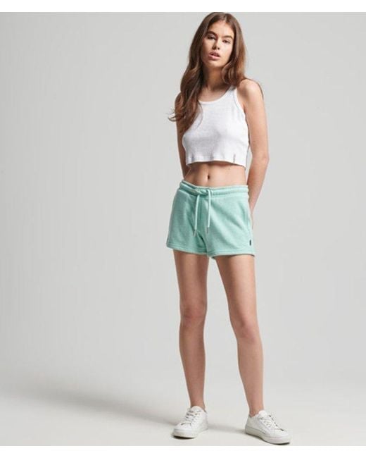 Superdry Green & Co Organic Cotton Vintage Logo Jersey Shorts
