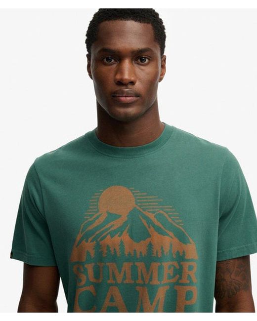 Superdry Green & Co Retro Outdoor Relaxed T-shirt for men