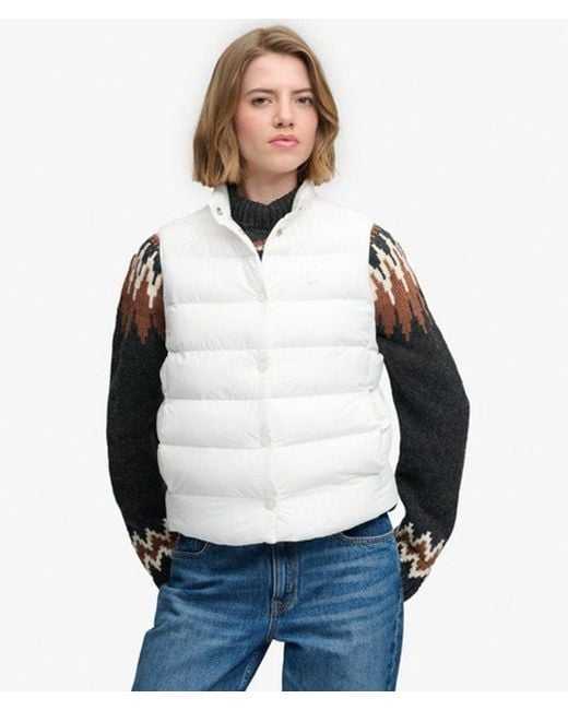 Superdry Blue & Co Padded Snap Gilet
