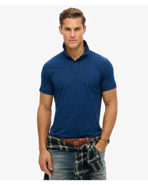 Superdry Blue & Co City Pique Polo Shirt for men