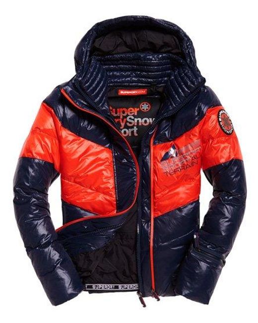 Superdry Red Snow Terrain Down Puffer Jacket /Flame for men