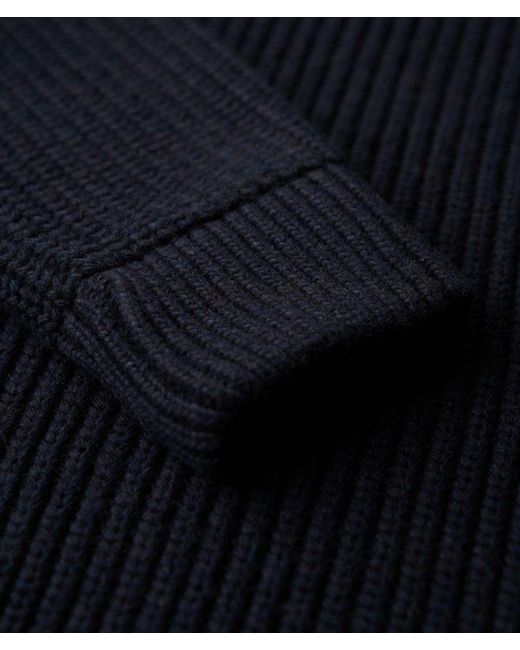 Pull texturé à col roulé merchant store Superdry pour homme en coloris Blue