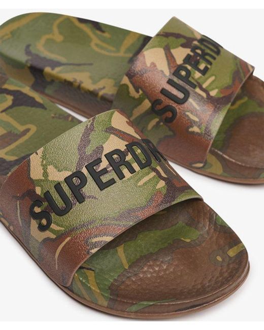 Superdry White & Co Camo Print Pool Sliders for men