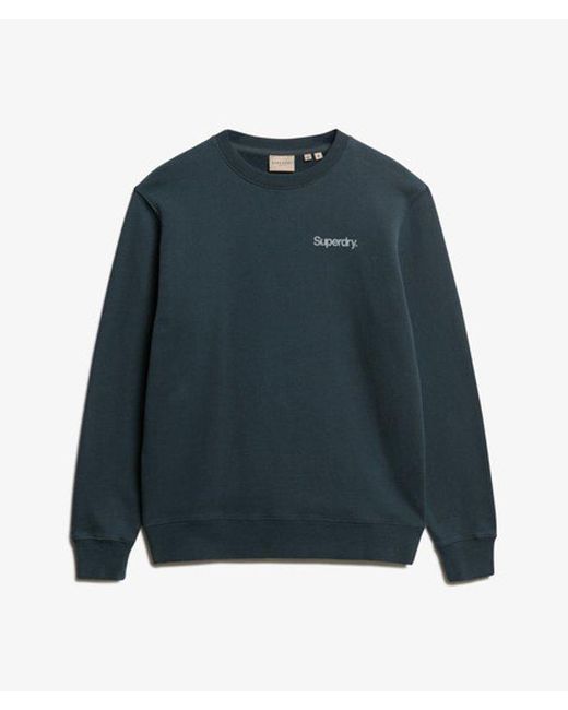 Superdry Blue & Co Oversized Core Logo City Loose Crew Sweatshirt