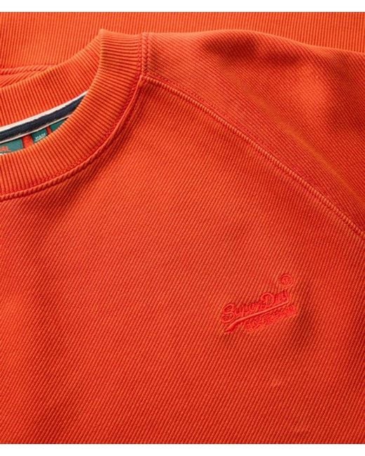 Superdry Red & Co Essential Logo Raglan Crew Sweatshirt for men