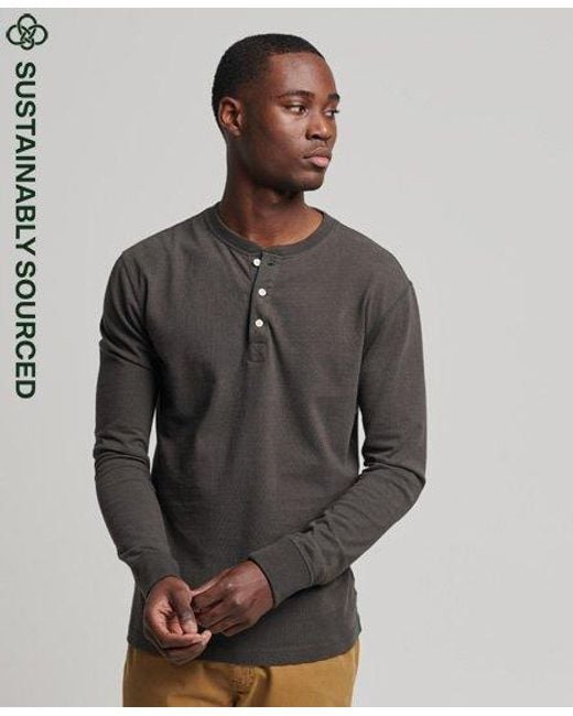 superdry grandad long sleeve top