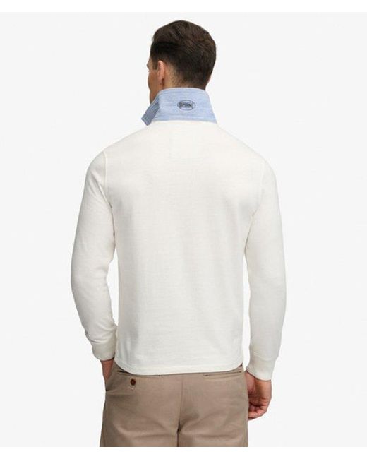 Superdry White & Co Double Emblem Rugby Top for men