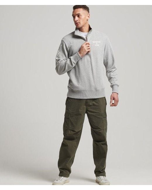 Superdry Gray & Co Code Core Sport Half-zip Sweatshirt for men
