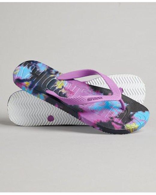 Superdry Blue Code Tie Dye Flip Flop for men