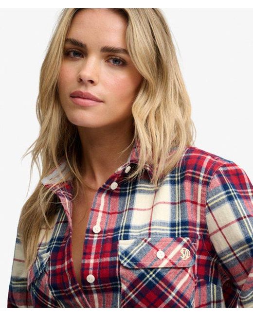 Superdry Red & Co Lumberjack Check Flannel Shirt