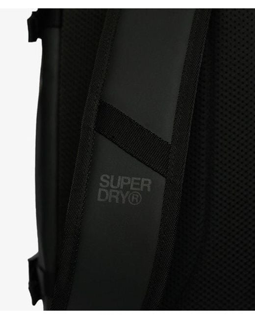 Superdry Black Outdoor 30L Tarp Backpack