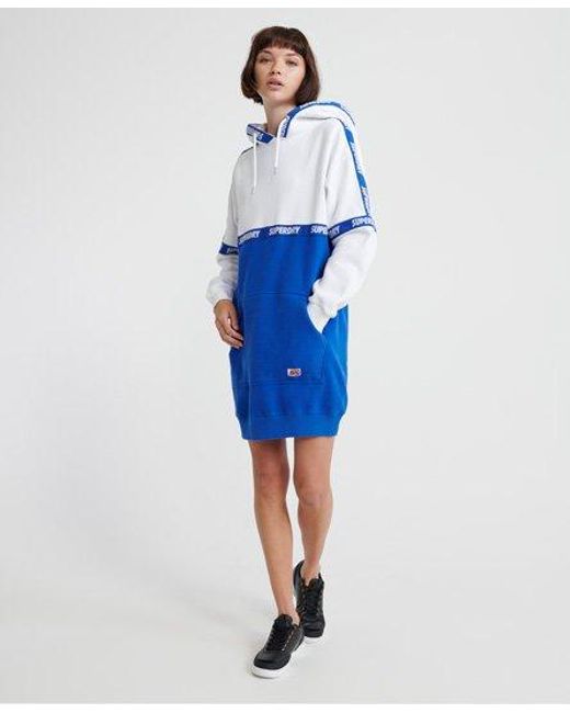Superdry Blue Mono Block Sweat Dress Cobalt