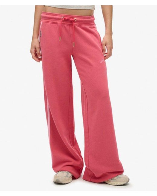 Superdry Red & Co Athletic Essentials Logo Straight joggers