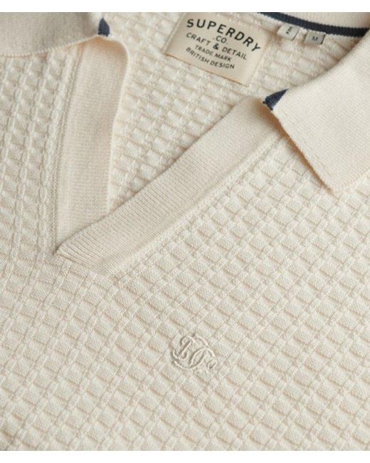 Superdry Natural & Co Johnny Collar Knitted Polo Shirt for men