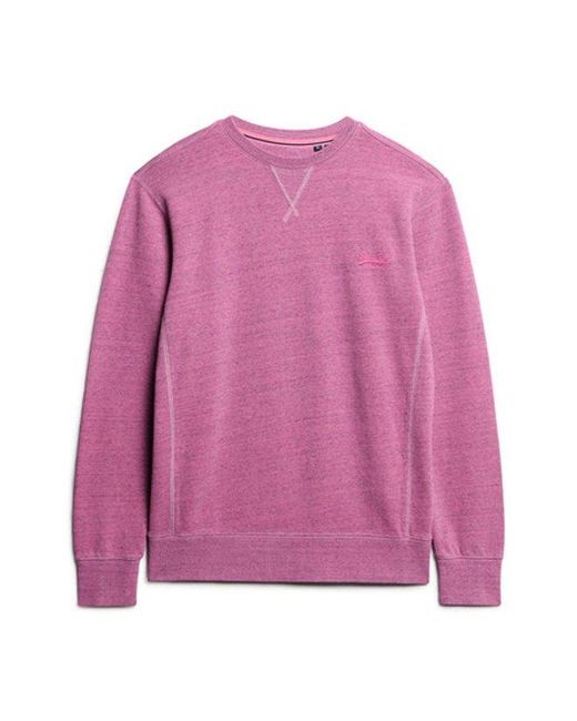 Superdry Pink & Co Over Dyed Marl Crew Sweatshirt for men