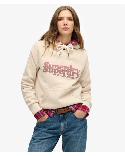 Superdry Natural Stacked Hoodie