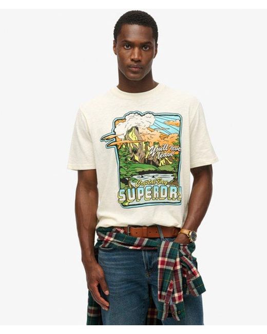Superdry Green & Co Neon Travel Graphic Loose T-shirt for men
