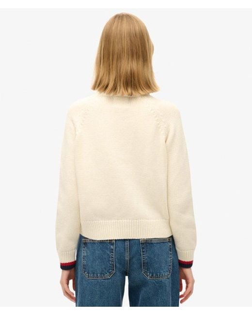 Superdry Natural & Co Americana Roll Neck Knit Jumper