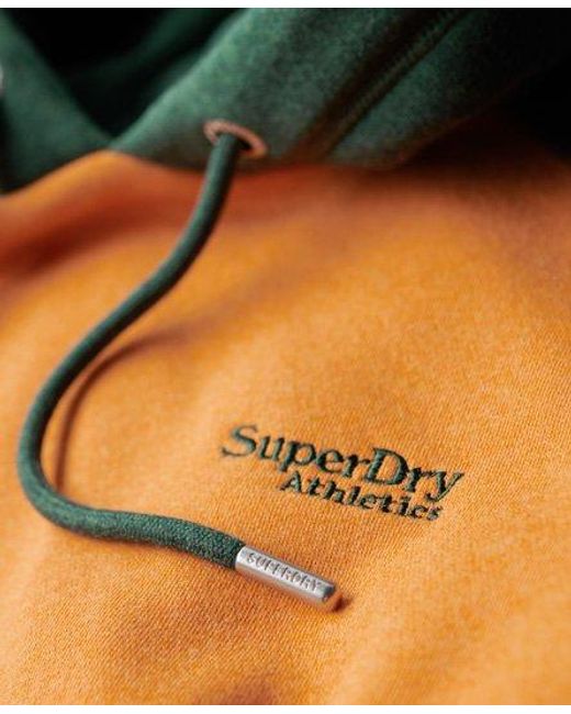 Superdry Orange Essential Baseball Hoodie for men