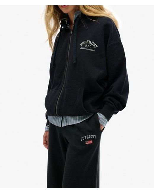 Superdry Athletic Essentials Rechte joggingbroek in het Black