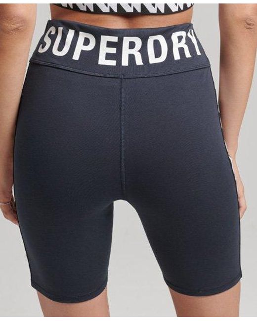 Superdry Blue Elastic Logo Cycle Shorts