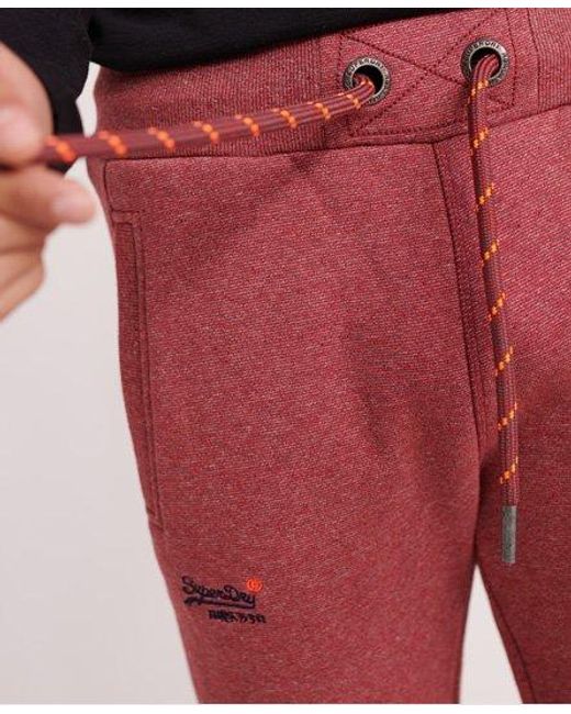 Superdry Red Label Cuffed Joggers Darkest Feeder Stripe for men