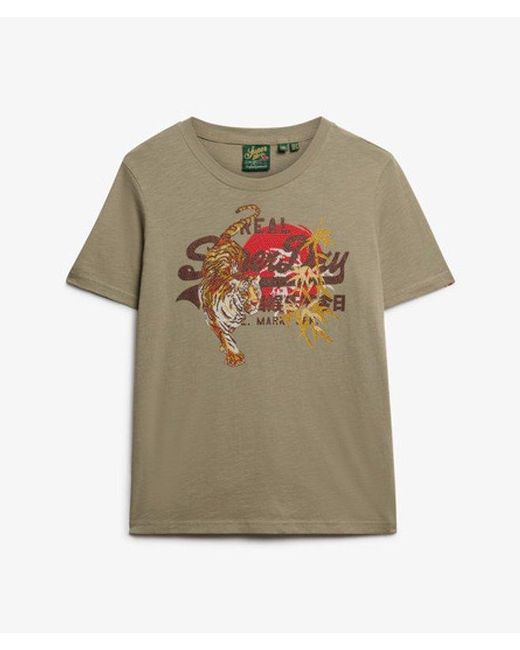 Superdry Green & Co Vintage Logo Tokyo Relaxed T-shirt