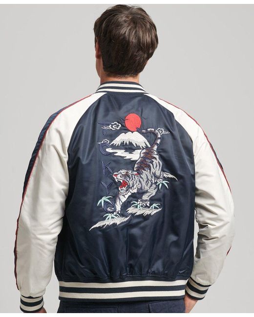 Superdry Blue Vintage Suikajan Bomber for men