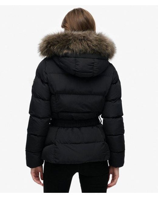 Superdry Black & Co Fuji Belted Puffer Jacket