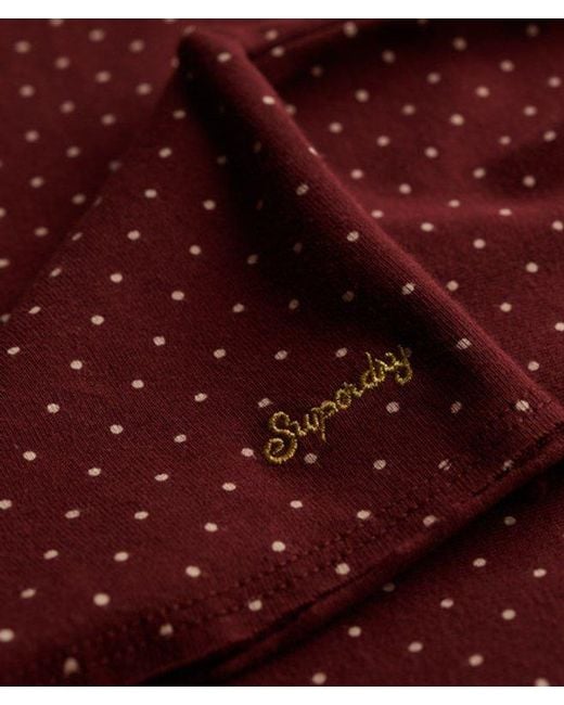 Superdry Red & Co Bardot Off Shoulder Top