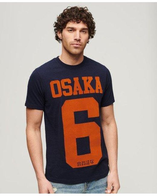 Superdry Blue Osaka 6 Graphic T-shirt for men