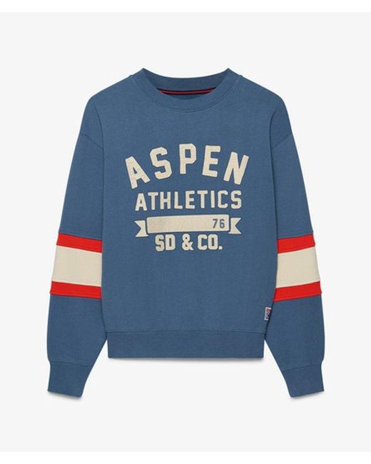 Superdry Blue & Co Aspen Athletics Preppy Ski Sweatshirt